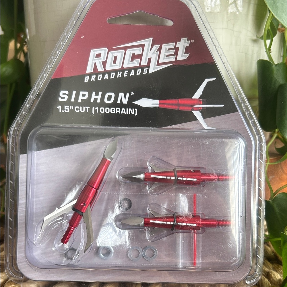 Siphon 1.5" Cut 100 Grain Red Broadhead (3-Pack)